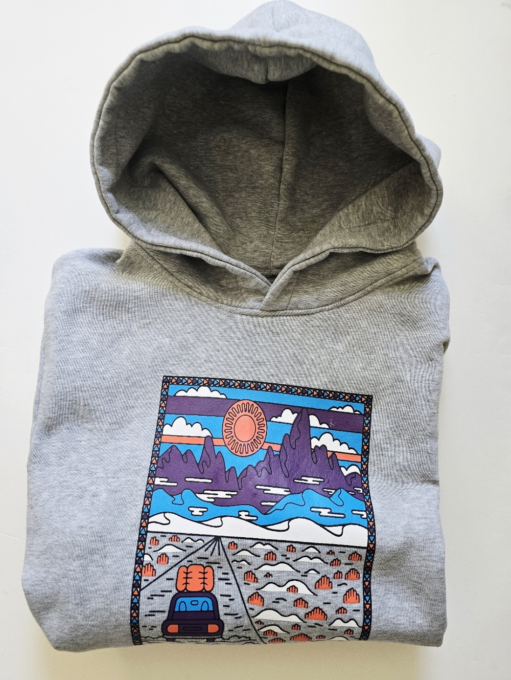 Patagonia Summit Road Uprisal Hoodie Men's Medium Outdoor Mountain Print - Picture 4 of 6